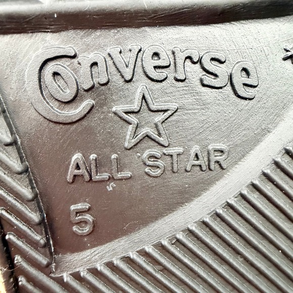 Vintage Converse Graduate Class of 1990 High Top Sneakers White Black Mens 5 - Picture 8 of 9